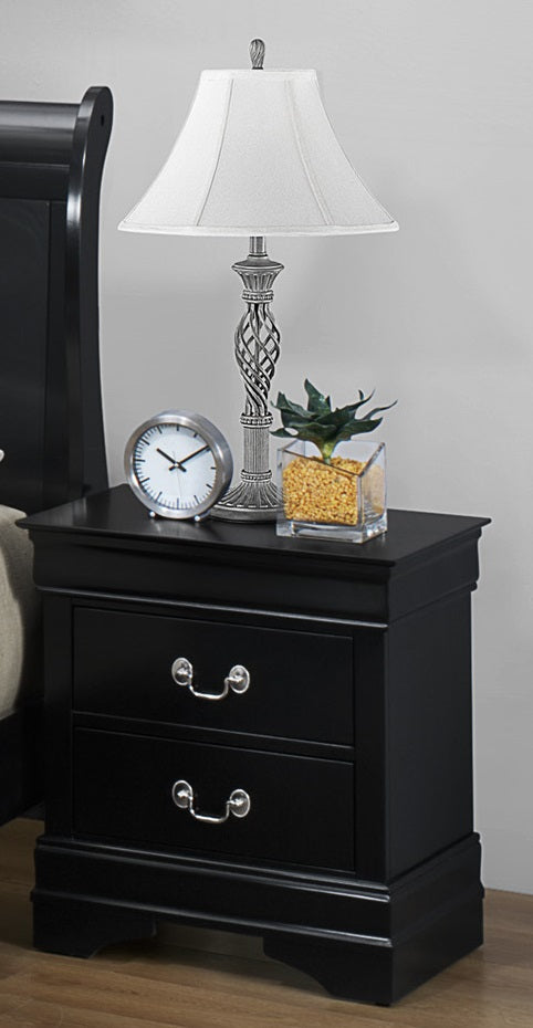 Crown Mark Furniture Louis Philip Nightstand In Black - Home Furniture And More (Brentwood, MD)