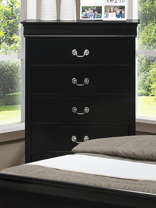 Crown Mark Furniture Louis Philip Drawer Chest In Black - Home Furniture And More (Brentwood, MD)