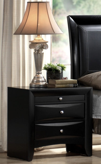 Crown Mark Furniture Emily Nightstand In Black - Home Furniture And More (Brentwood, MD)