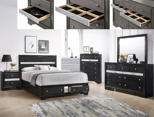 Crown Mark Regata Dresser In Black - Home Furniture And More (Brentwood, MD)