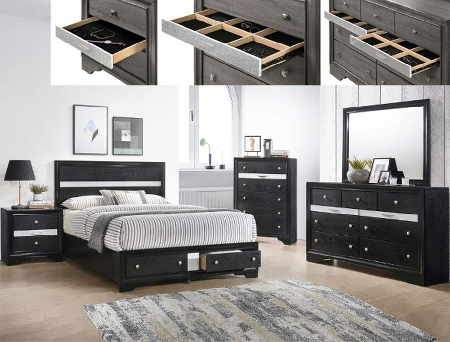 Crown Mark Regata Dresser In Black - Home Furniture And More (Brentwood, MD)