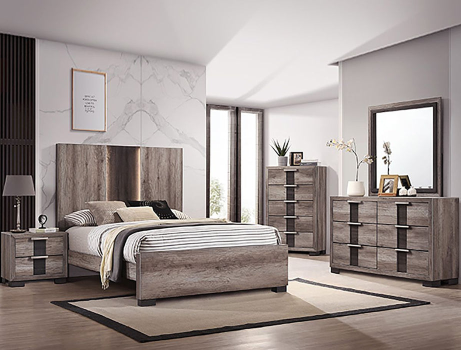 Crown Mark Furniture Rangley 5 Drawer Chest In Brown - Home Furniture And More (Brentwood, MD)