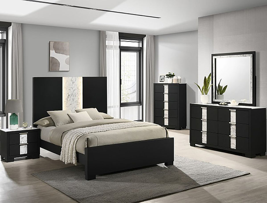 Crown Mark Furniture Rangley 6 Drawer Dresser In Black - Home Furniture And More (Brentwood, MD)