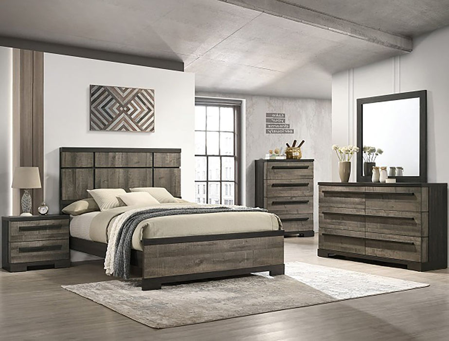 Crown Mark Furniture Remington 2 Drawer Nightstand In Brown - Home Furniture And More (Brentwood, MD)