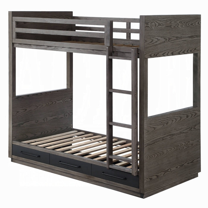 Estevon Twin-Twin Bunk Bed With Storage - Home Furniture And More (Brentwood, MD)