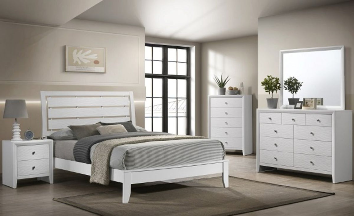 Crown Mark Furniture Evan Nightstand In White - Home Furniture And More (Brentwood, MD)