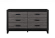 Lisbon Grey/Black Bookcase Twin Bed, Dresser, Mirror and Nightstand