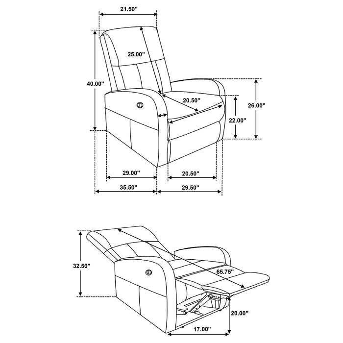 Grant Power Recliner - Home Furniture And More (Brentwood, MD)