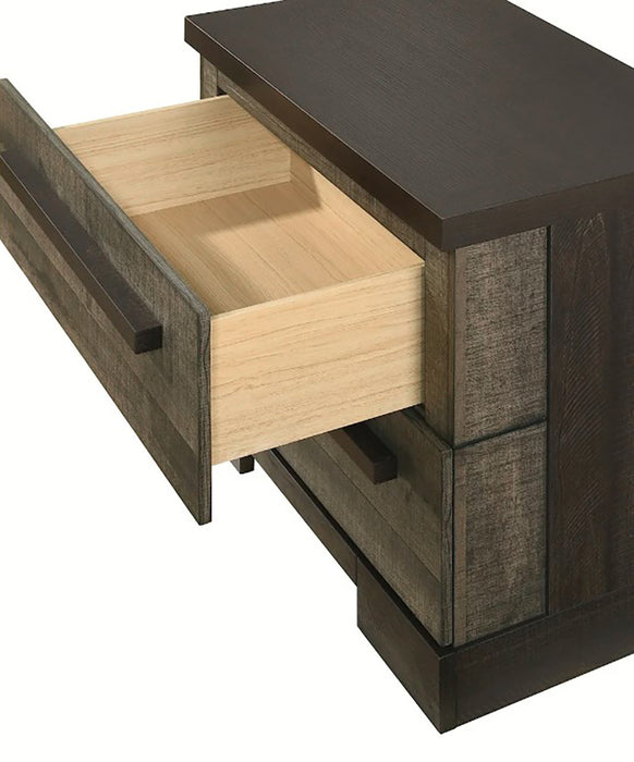 Crown Mark Furniture Remington 2 Drawer Nightstand In Brown - Home Furniture And More (Brentwood, MD)