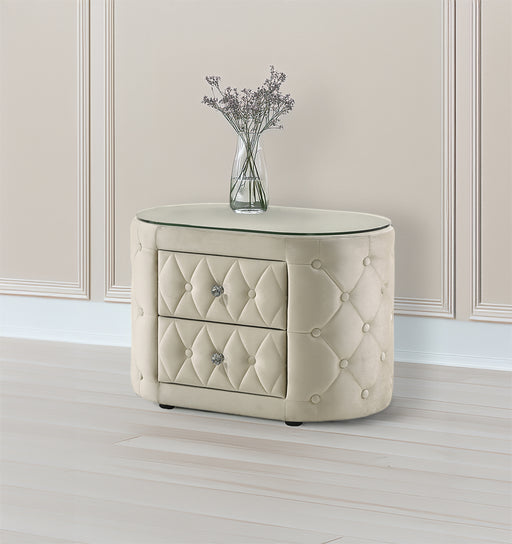 Voltare Nightstand Ivory - Home Furniture And More (Brentwood, MD)