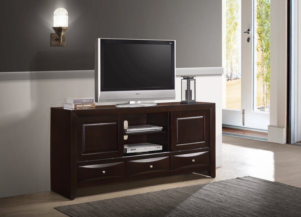 Emily TV Stand Dark Cherry - Home Furniture And More (Brentwood, MD)