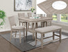 Fulton Ct Tbl Wh Oak W/Mbl Lzssn - Home Furniture And More (Brentwood, MD)