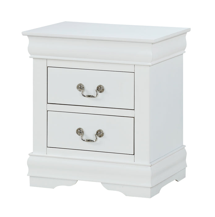 Louis Philip Nightstand White - Home Furniture And More (Brentwood, MD)