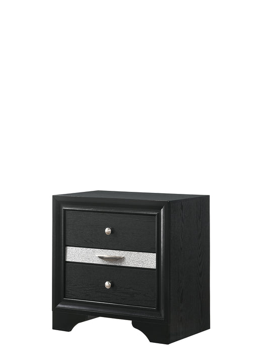 REGATA NIGHTSTAND BLACK/SILVER - Home Furniture And More (Brentwood, MD)