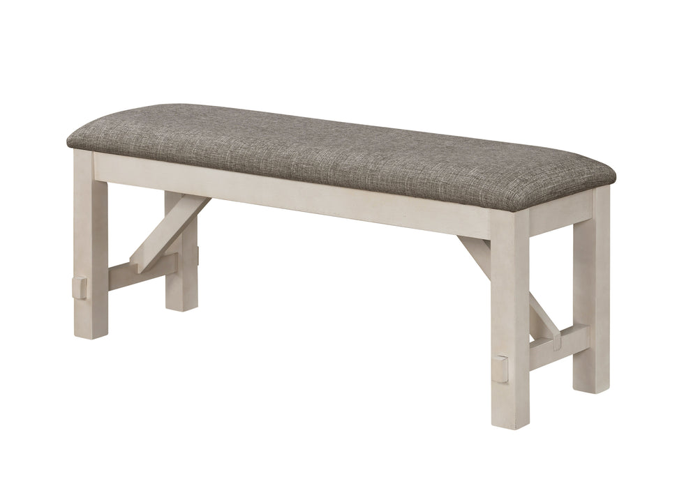 MARIBELLE BENCH CHALK WARM GREY - Home Furniture And More (Brentwood, MD)