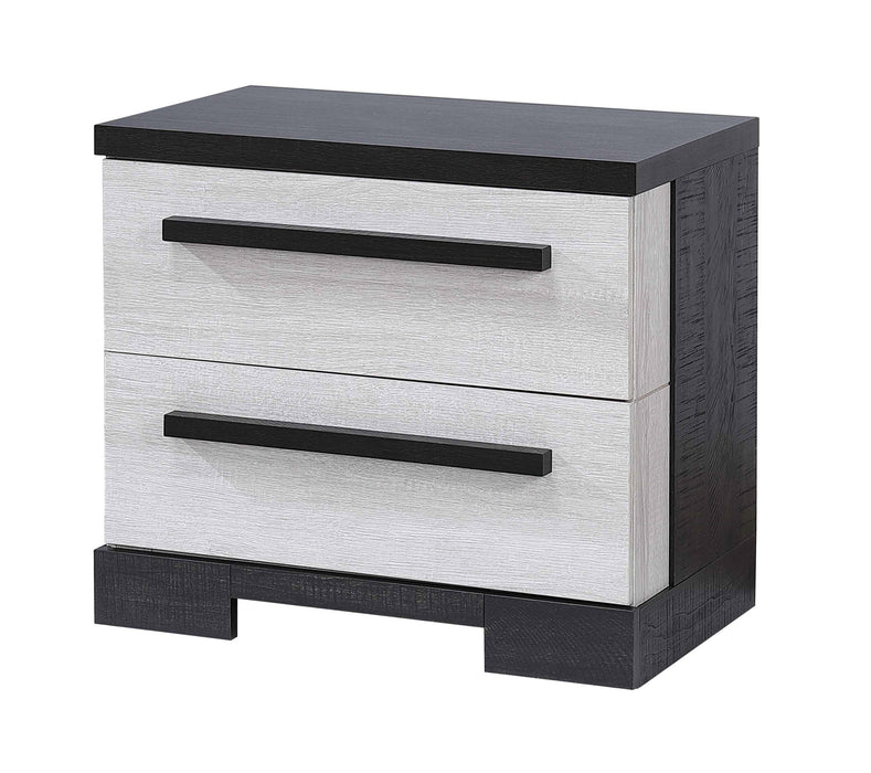 Remington Nightstand Chalk/Ebony - Home Furniture And More (Brentwood, MD)