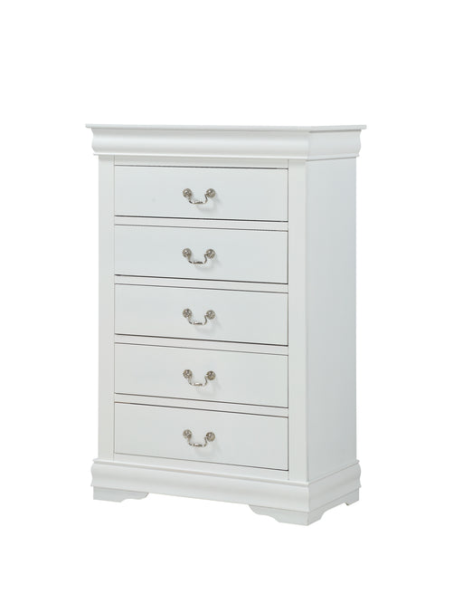 Louis Philip Chest White - Home Furniture And More (Brentwood, MD)