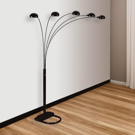 Peacock Shade Floor Lamp Black 82 H - Home Furniture And More (Brentwood, MD)