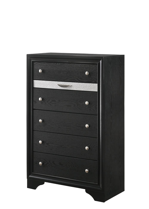 REGATA CHEST BLACK/SILVER - Home Furniture And More (Brentwood, MD)