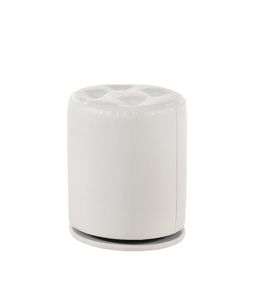 Morgan Round Swivel Stool White - Home Furniture And More (Brentwood, MD)