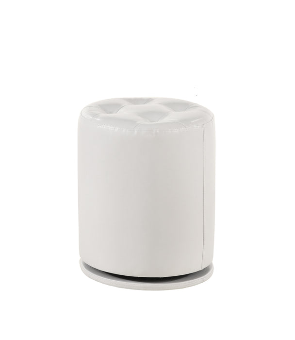 Morgan Round Swivel Stool White - Home Furniture And More (Brentwood, MD)