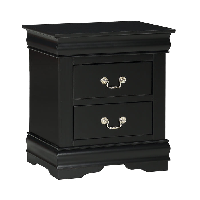 Louis Philip Nightstand Black - Home Furniture And More (Brentwood, MD)