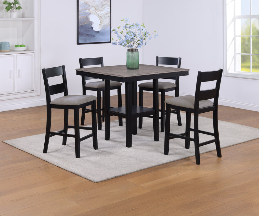 Lester 5-Piece Counter Height Table Light Grey - Home Furniture And More (Brentwood, MD)