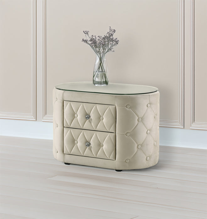Voltare Nightstand Ivory - Home Furniture And More (Brentwood, MD)