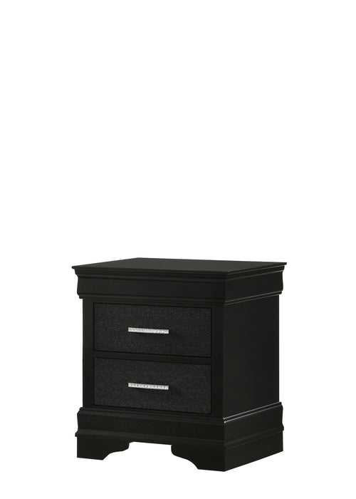 Amalia Nightstand Black - Home Furniture And More (Brentwood, MD)