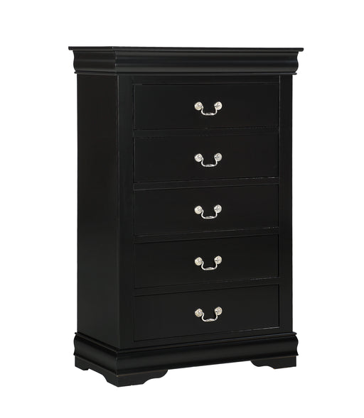 Louis Philip Chest Black - Home Furniture And More (Brentwood, MD)