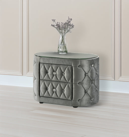 Voltare Nightstand Grey - Home Furniture And More (Brentwood, MD)