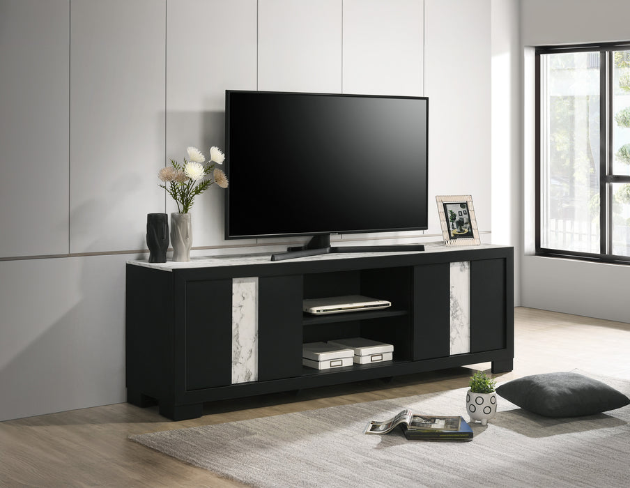 Rangley Tv Stand - Black - Home Furniture And More (Brentwood, MD)