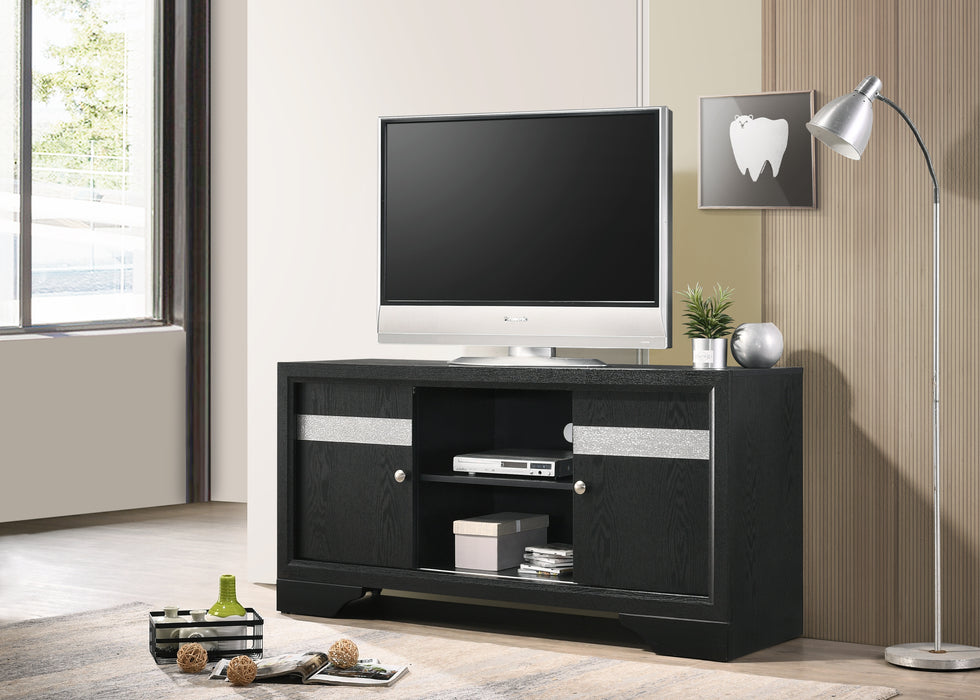 REGATA TV STAND BLACK/SILVER - Home Furniture And More (Brentwood, MD)