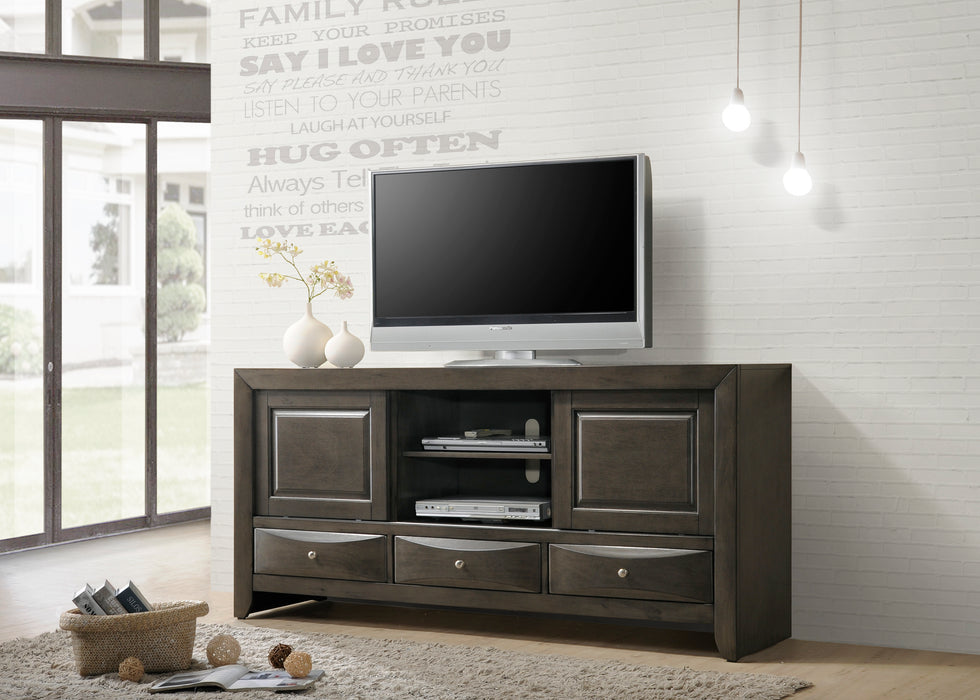 Emily TV Stand Grey - Home Furniture And More (Brentwood, MD)