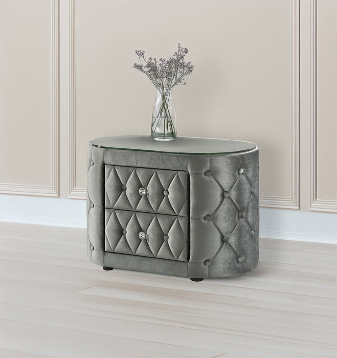 Voltare Nightstand Grey - Home Furniture And More (Brentwood, MD)