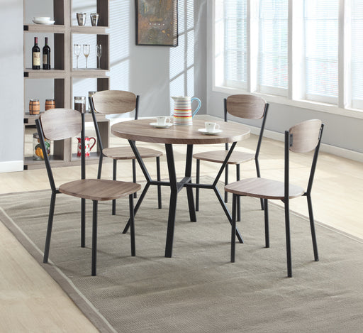 Blake 5-Piece Round Dining Set Greywash - Home Furniture And More (Brentwood, MD)
