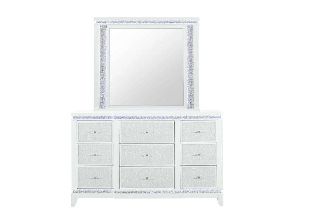 Alina White Mirror with LED