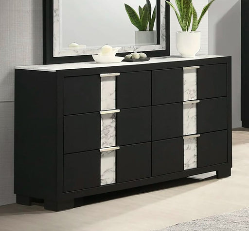Crown Mark Furniture Rangley 6 Drawer Dresser In Black - Home Furniture And More (Brentwood, MD)