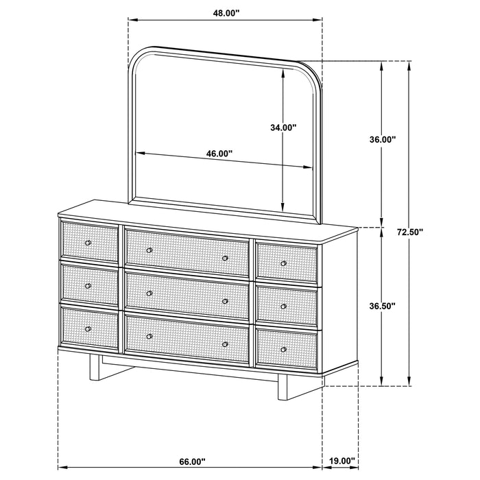 Kailani Dresser with Mirror - Home Furniture And More (Brentwood, MD)