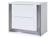 Ylime Smooth White Nightstand with LED