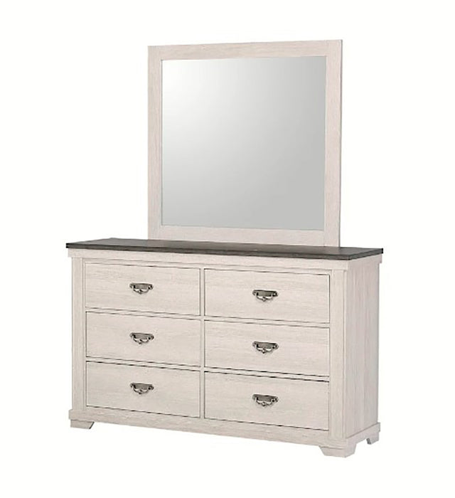 Leighton 6 Drawer Dresser In White - Home Furniture And More (Brentwood, MD)