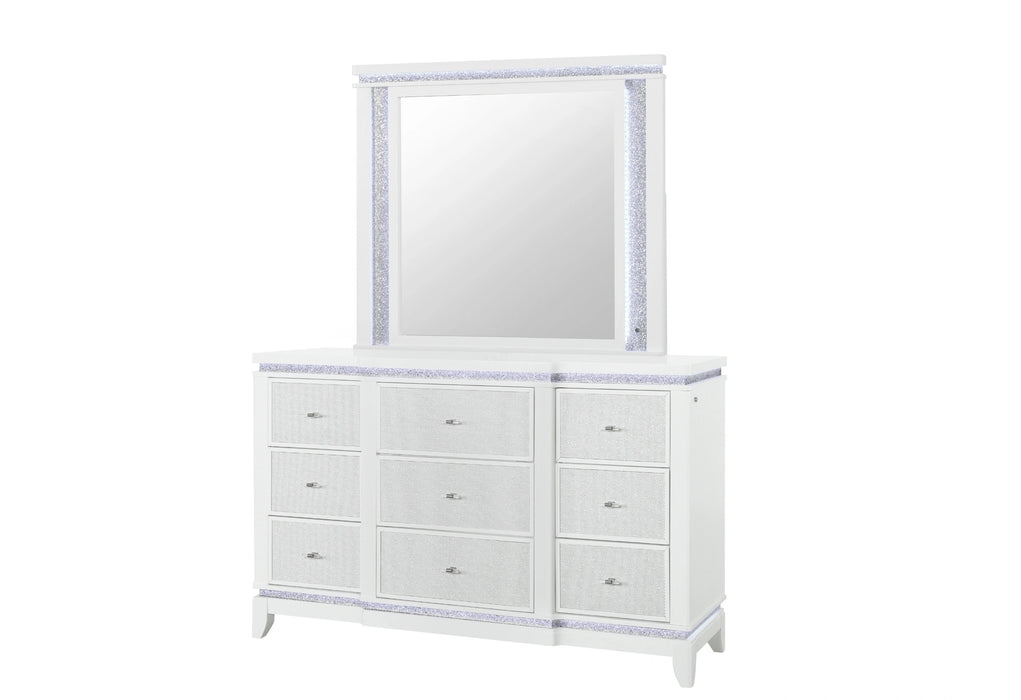 Alina White Mirror with LED
