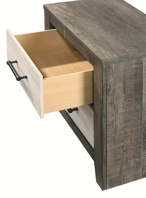 Crown Mark Furniture Rhett 2 Drawer Nightstand In Gray - Home Furniture And More (Brentwood, MD)