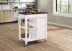Ottawa Black & White Kitchen Cart - Home Furniture And More (Brentwood, MD)