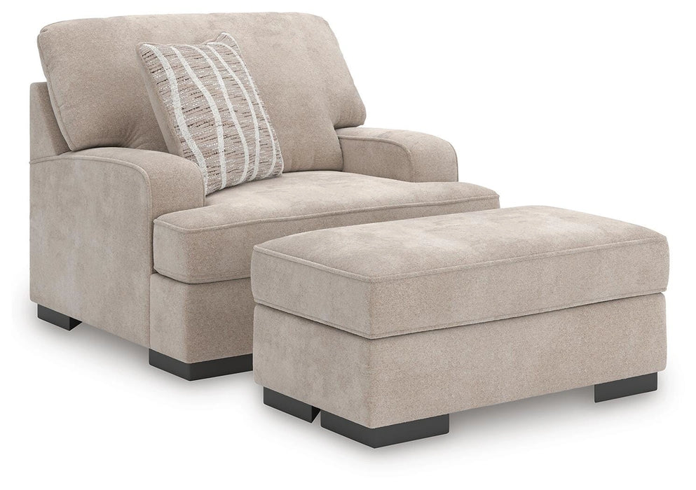 High Profile Chair & Ottoman Living Room Set