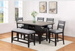 Crown Mark Furniture Frey Counter Height Bench In Dark Brown - Home Furniture And More (Brentwood, MD)