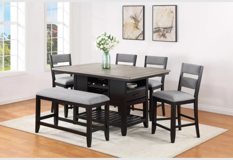 Crown Mark Furniture Frey Counter Height Bench In Dark Brown - Home Furniture And More (Brentwood, MD)