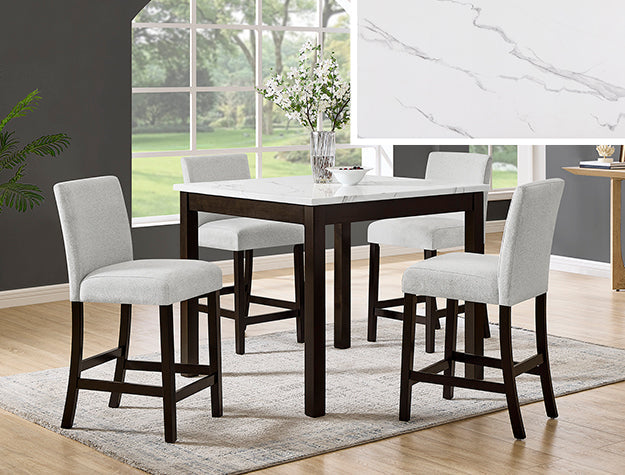 Lennon 5-Piece Counter Height Table Set - Home Furniture And More (Brentwood, MD)