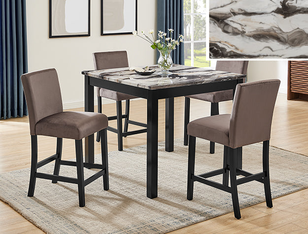 Lennon 5-Piece Counter Height Table Set - Home Furniture And More (Brentwood, MD)