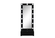 ELLA BLACK NARROW TALL MIRROR WITH DRAWER AND SPEAKER - Home Furniture And More (Brentwood, MD)